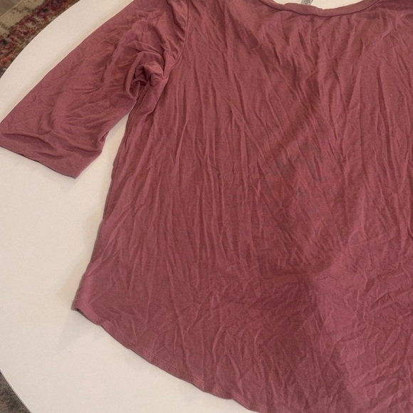 Green Envelope Mauve Button Tie Blouse - Picture 9 of 9